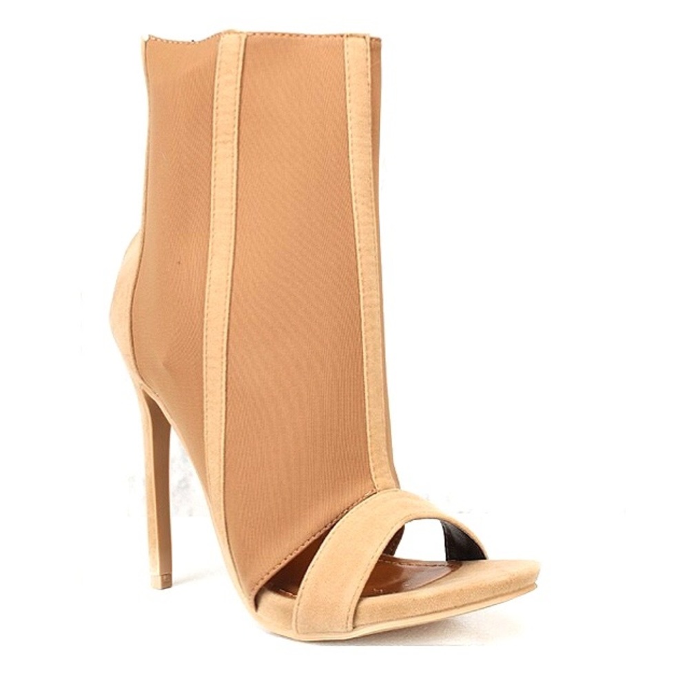 LAST ONEβοΈS/6 _Tan Heel Open Toe Booties ο’π’ - Picture 4 of 8